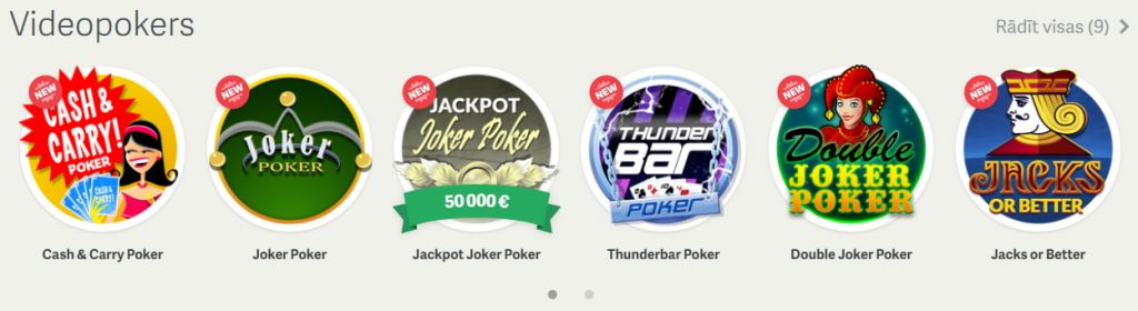 pafbet videopokers