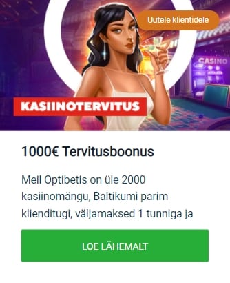 Optibeti tervitusboonus
