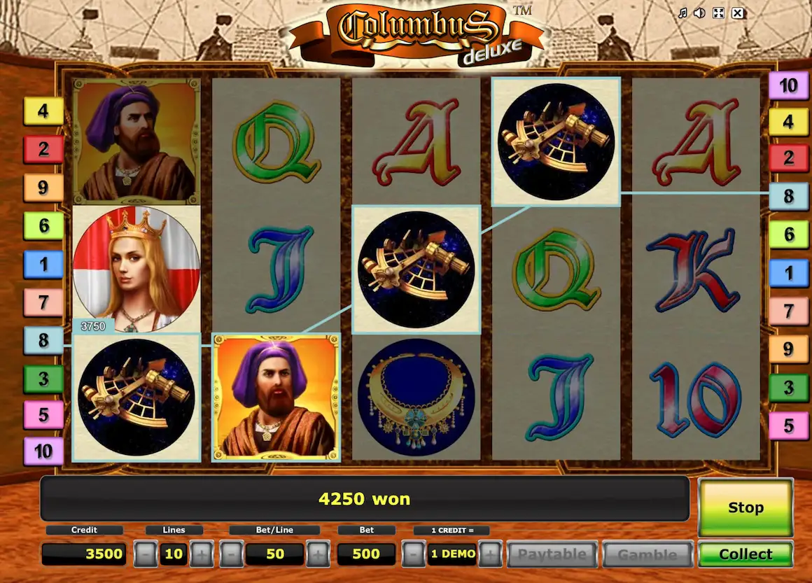 Columbus deluxe slots