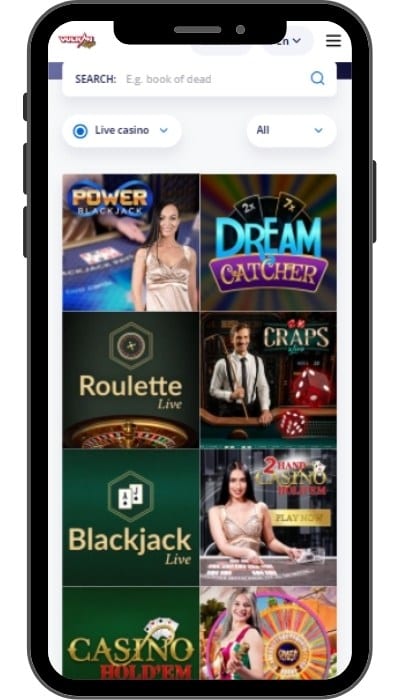 Vulkan Vegas Live Casino Games