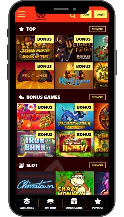 Предложение игр в казино OG Casino