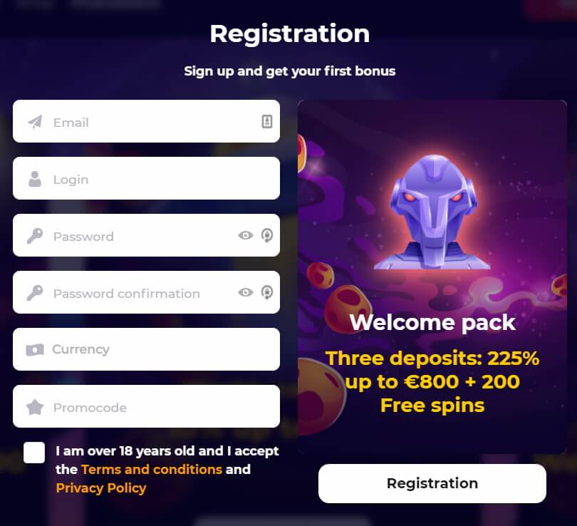 CosmicsSlot Registration