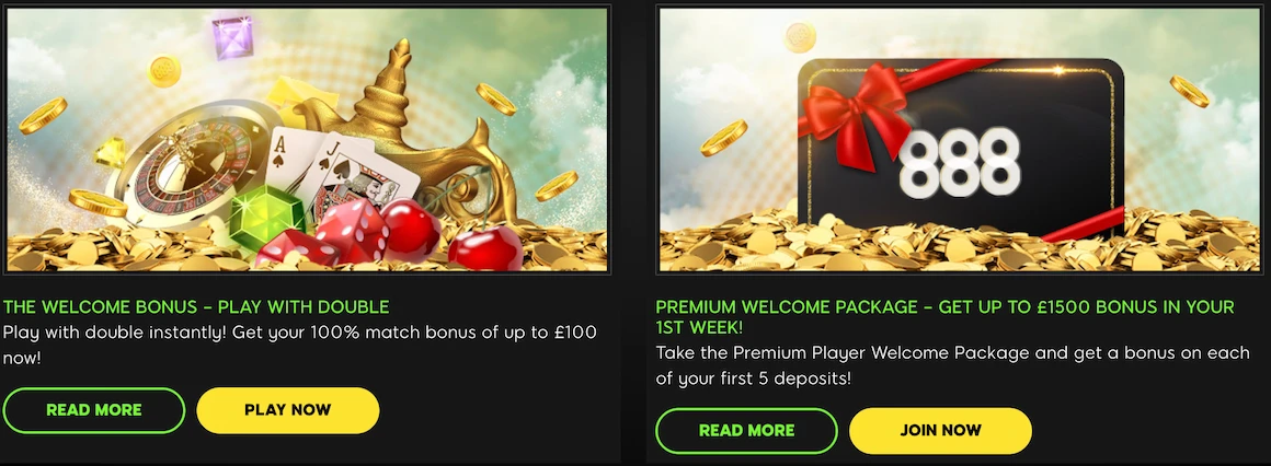 888 casino bonuses