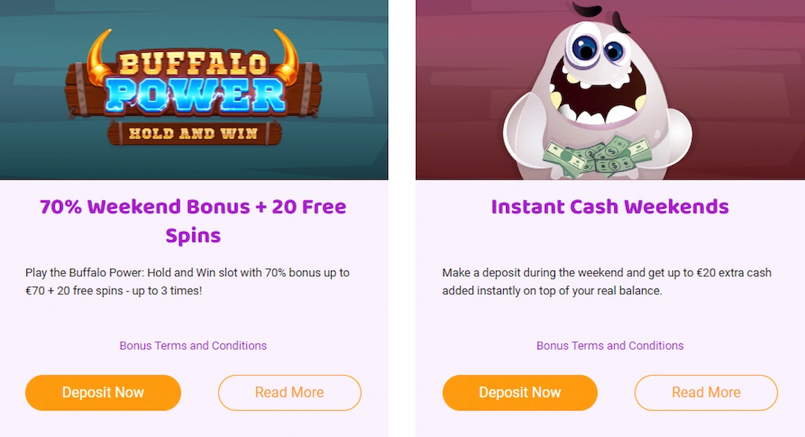 Boo casino bonuses