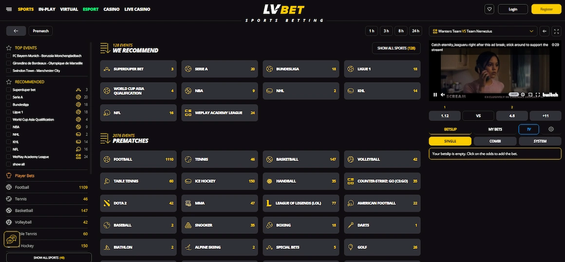 Sportsbook LVBET