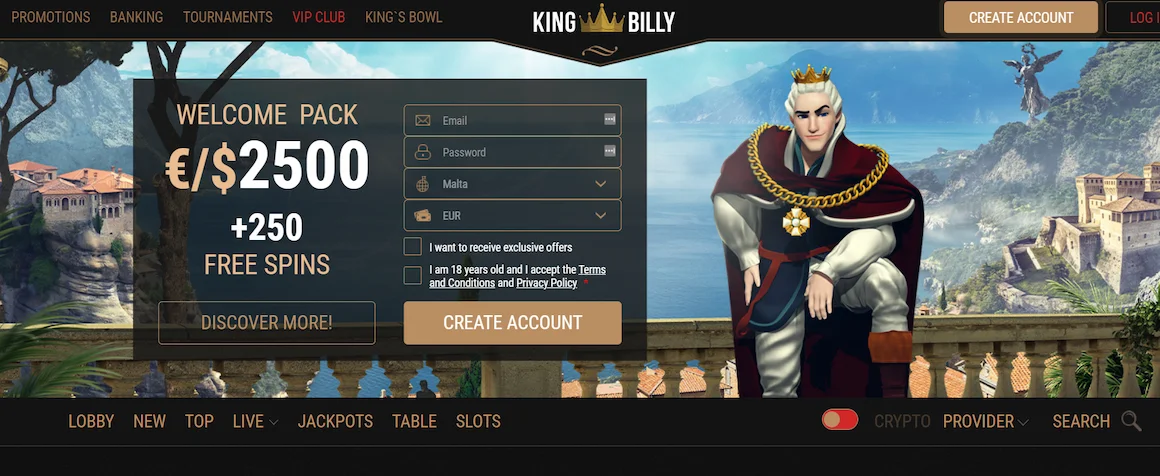 King Billy Iepazīšanās Bonuss