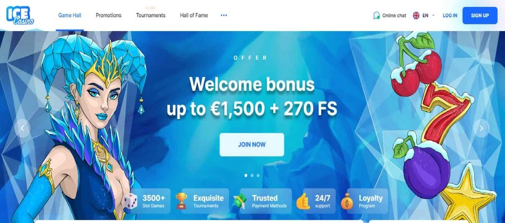 ICE casino welcome bonus