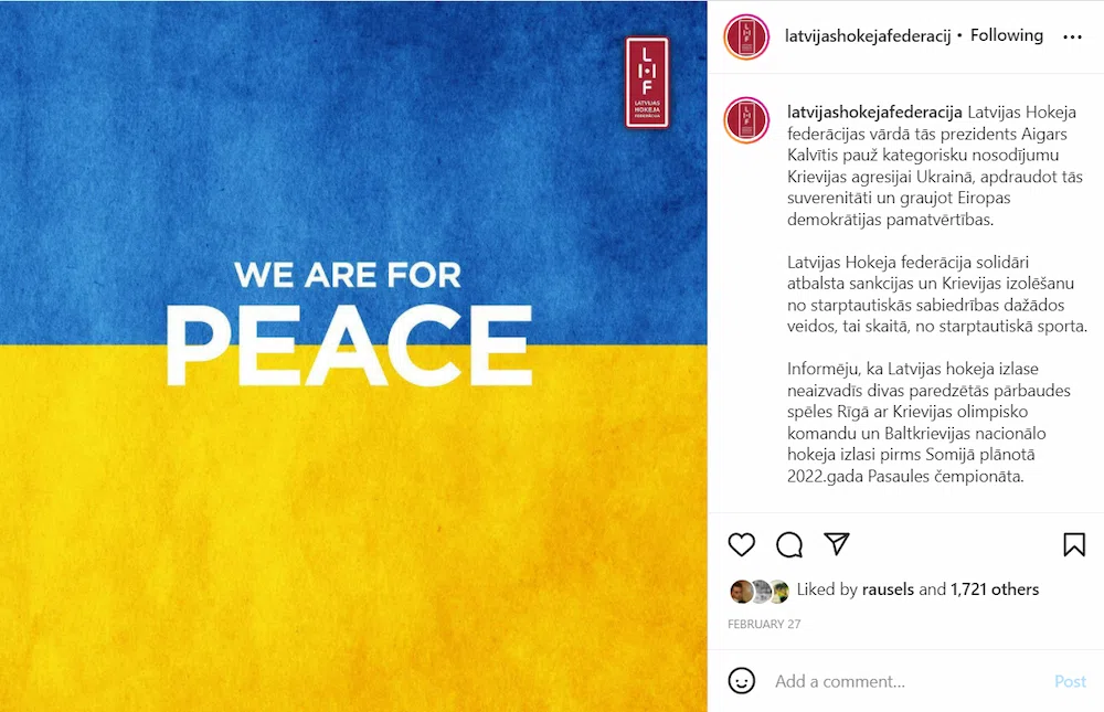 Latvijas Hokeja Federacija Instagram Post