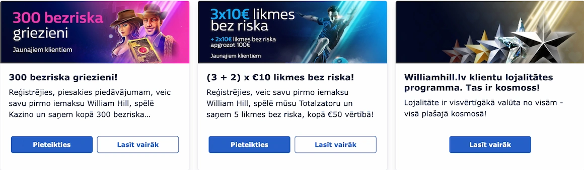 WilliamHill bonusi