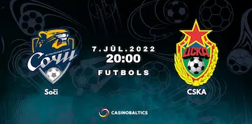 Futbola Spēles Prognoze Soči - CSKA 7. jūlijā