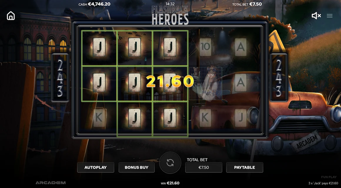 FlashBack Heroes spēļu automāts