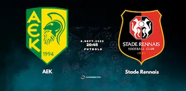 Futbola spēles prognoze Larnakas AEK — Stade Rennais 8. septembrī