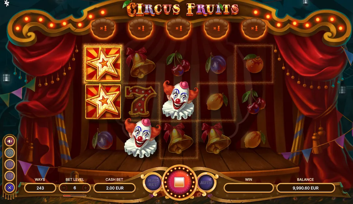 Circus fruit spēļu automāts