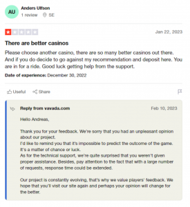 Vavada casino feedback