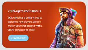 Quick slot welcome offer