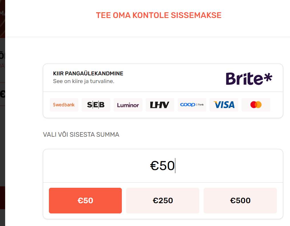 Koi kasiino registreerimine