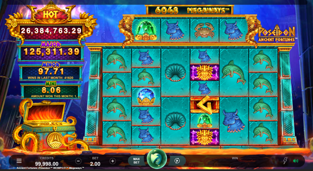 Ancient Fortunes Poseidon WOWPot! Megaways game