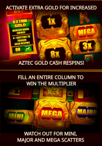 Aztec Gold Extra Gold Megaways bonuses