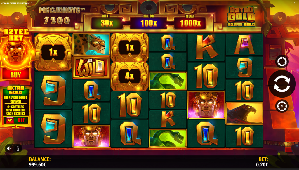 Aztec Gold Extra Gold Megaways game