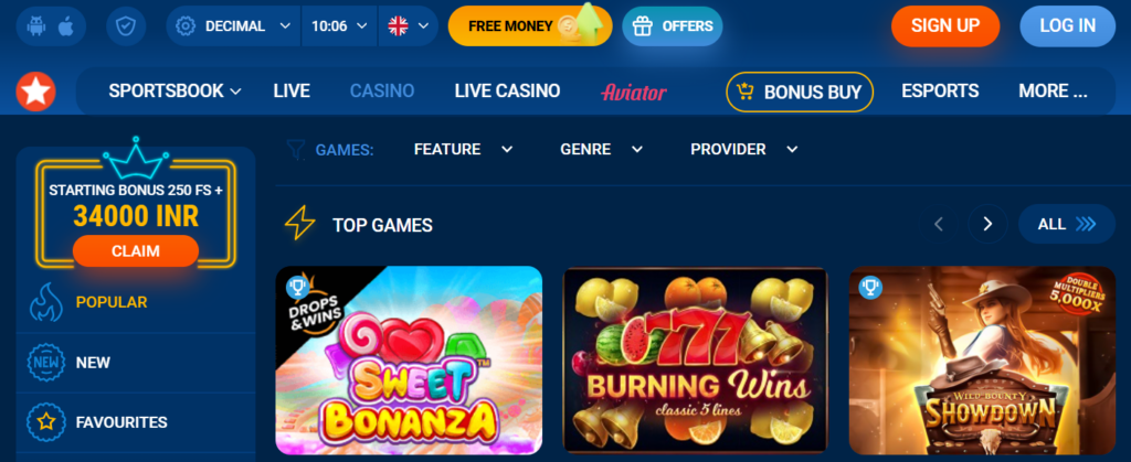 mostbet casino games